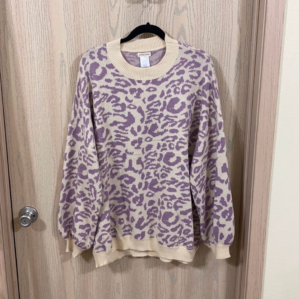 Chic Soul - Leopard Print Sweater - 2X
